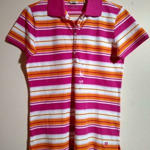 Striped Izod polo